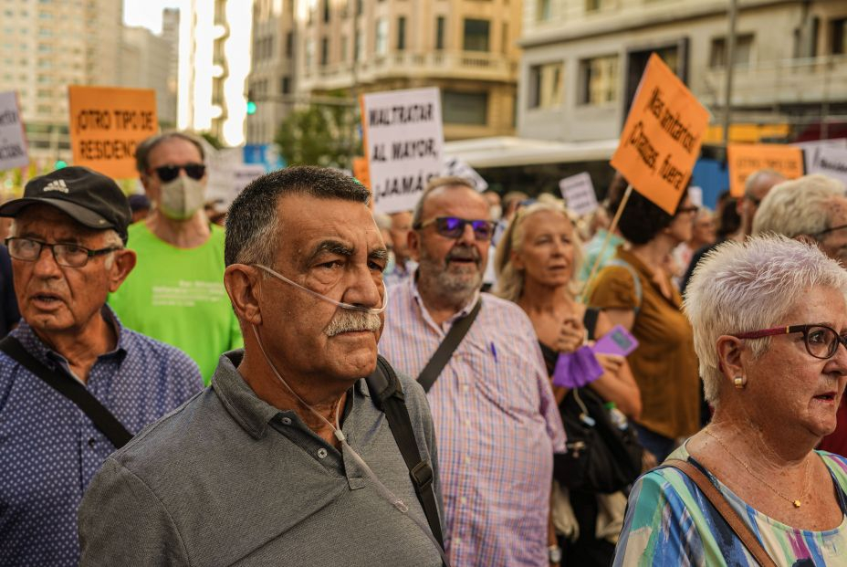Manifestación residencias 17 de septiembre Madrid (Foto: Álvaro Ríos y Pablo Recio)