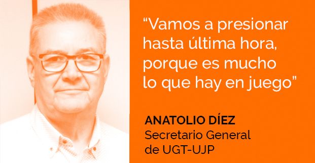 Anatolio Díez, secretario general de UGT-UJP