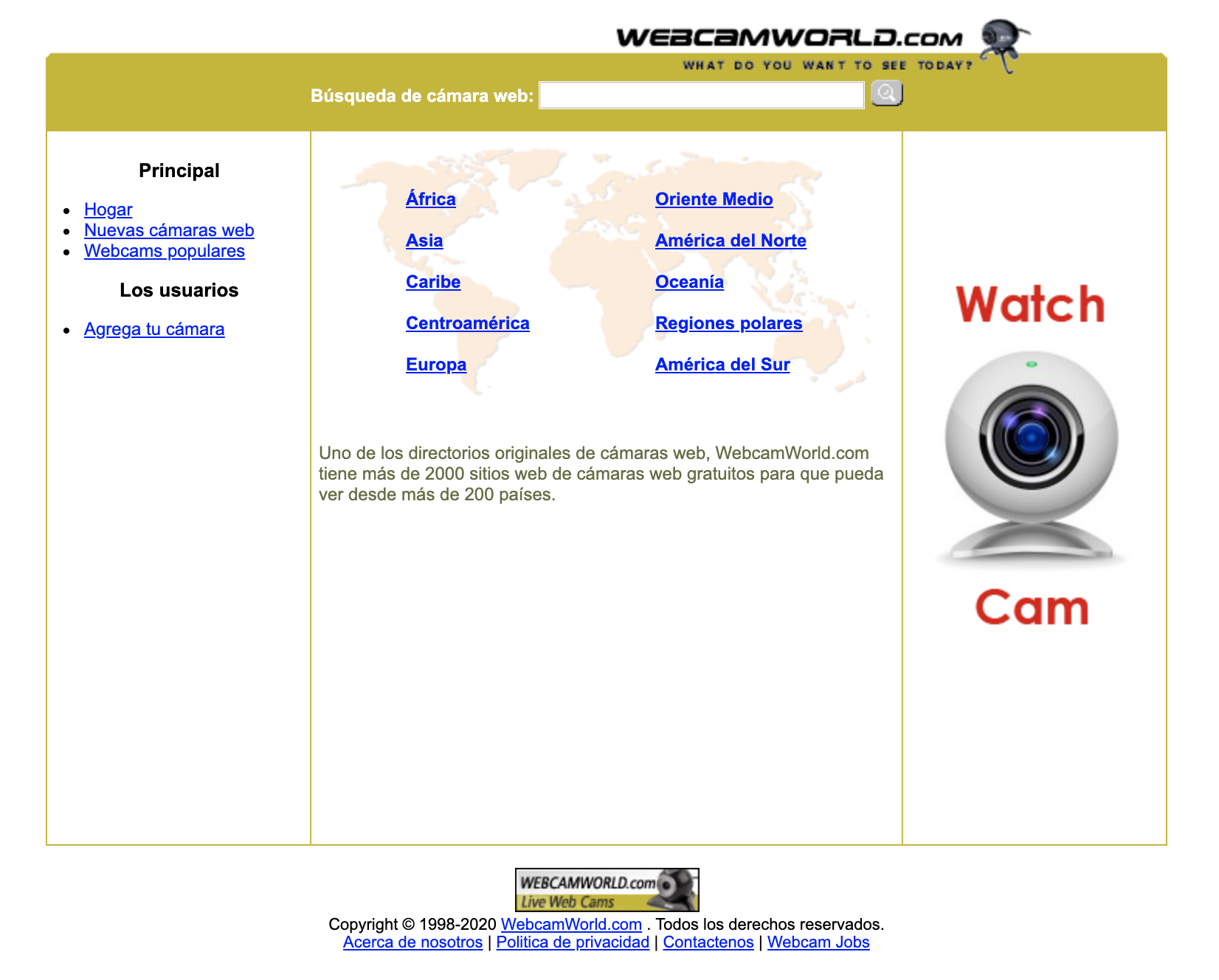 Desarrollar Leopardo Testificar 10 páginas webcam para ver el mundo en tiempo real
