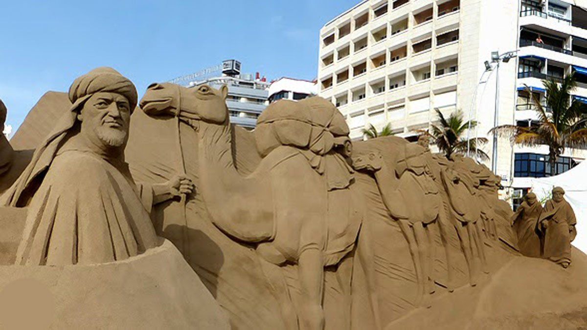 Belen de arena en Las Palmas de Gran Canaria. Foto: Ayuntamiento