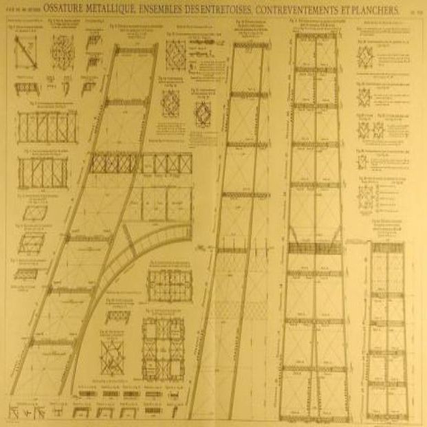 Planos de la construcción de la Torre Eiffel (https://www.toureiffel.paris/es)