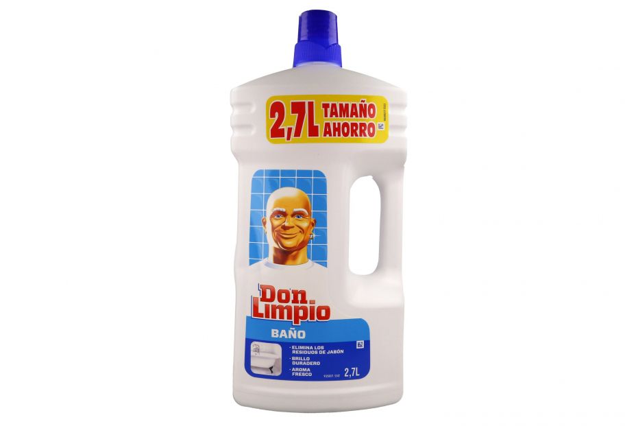 4 Envases de limpiador Don Limpio Baño Fresco (4×2,7l) por sólo 18,99€.