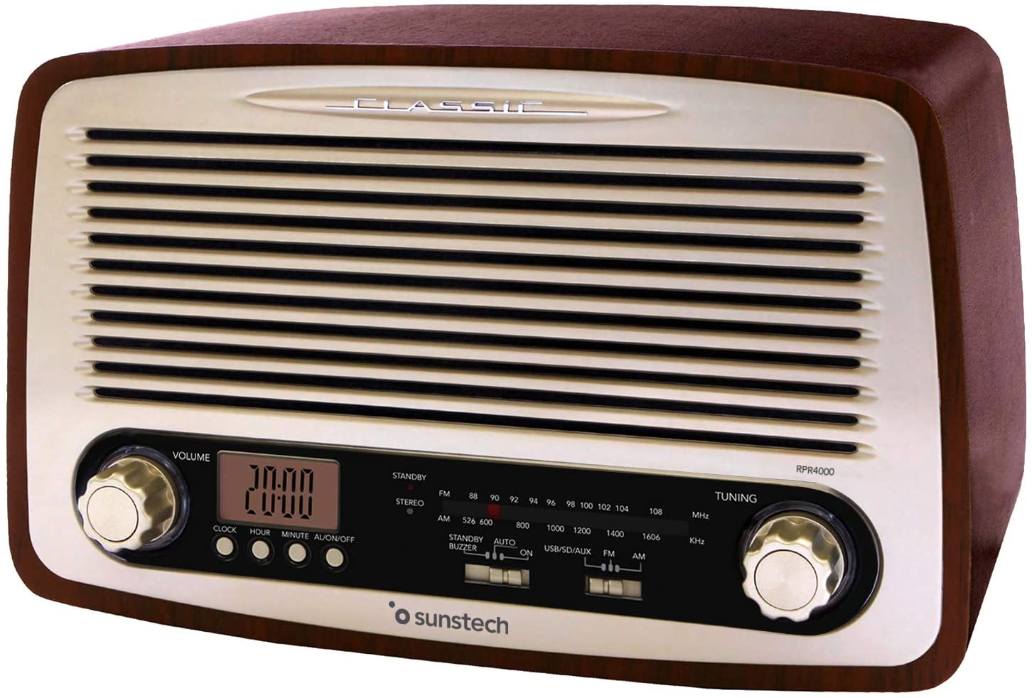 Amazon Radio Sunstech RPR4000, Radio de Sobremesa, Madera