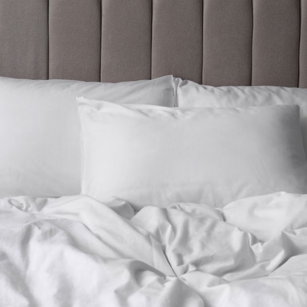 bigstock White Soft Pillows On Comforta 420677867