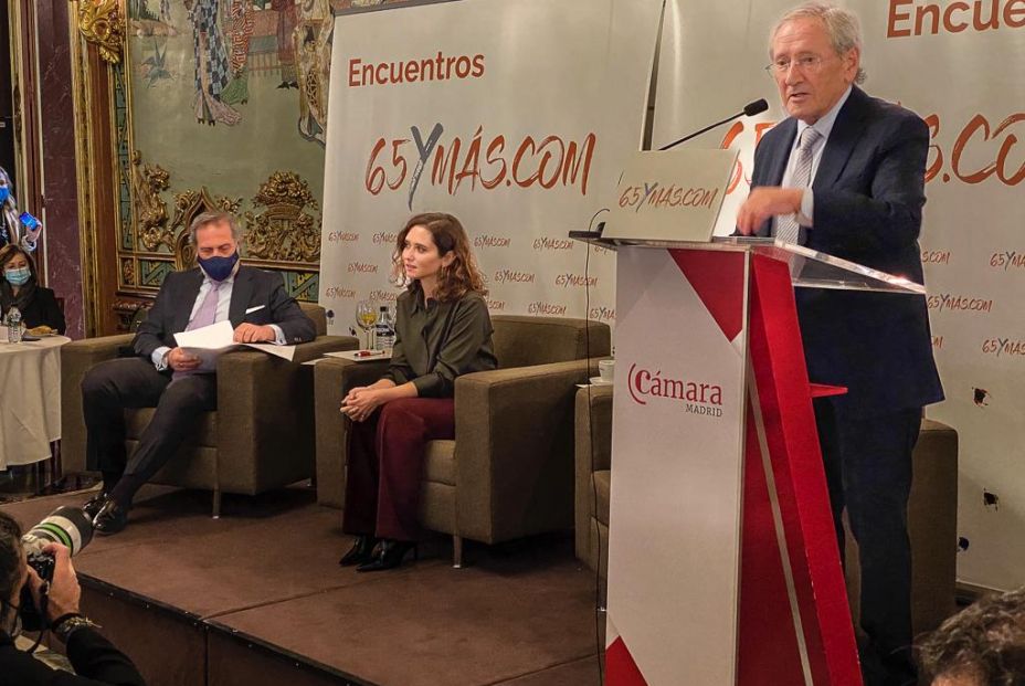 Isabel Díaz Ayuso, Fernando Ónega: Encuentro 65ymás sobre Ecoonomía de la Longevidad