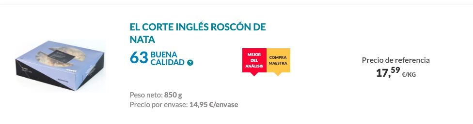 Roscón Corte Inglés