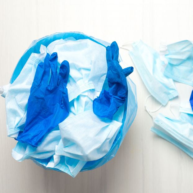 bigstock Used A Hygienic Mask And Glove 442703561